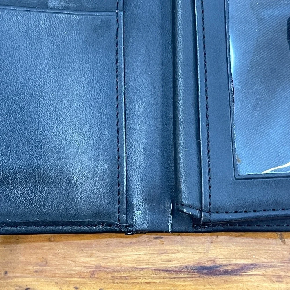 Unbranded Womens Leather Wallet Black Multi-Section 5